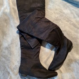 Suede "Over the Knee" boots